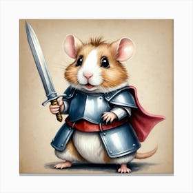 Knight Hamster 4 Canvas Print