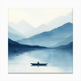 Man In A Boat Canvas Print