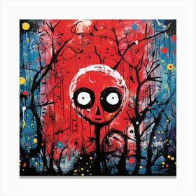 Aliens In The Forest Canvas Print