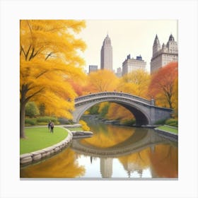 Autumn In Central Park Canvas Print