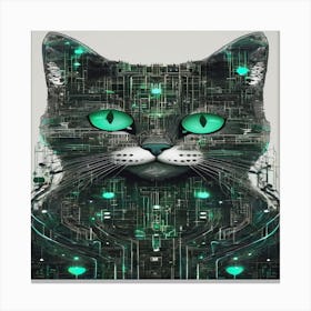 Cat With Green Eyes Canvas Print