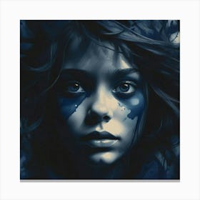 Girl With Blue Eyes 2 Canvas Print