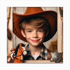 Cowboy Portrait Canvas Print