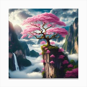 Chinese Cherry Blossom Tree Canvas Print