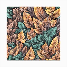 Autumn Leaves Pattern #4 Canvas Print