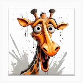 Cartoon Giraffe Canvas Print