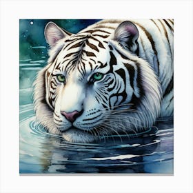 White Tiger 2 Canvas Print