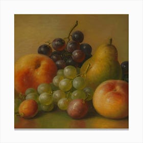 Fruit And Grapes Canvas Print