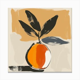 Orange On Muted Background Canvas Print