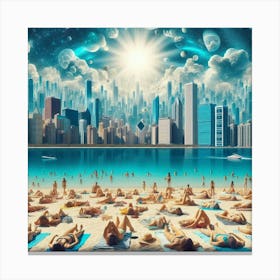 Sunbathing Canvas Print