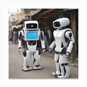 Robots In Pakistan Canvas Print