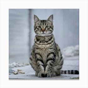 Cat Sitting Canvas Print