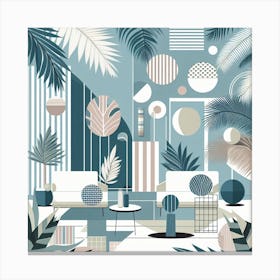 Scandinavian style, Tropical paradise 3 Canvas Print