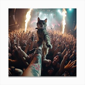 Cat On Stage 1 Canvas Print