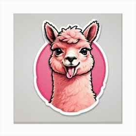 Llama Sticker 2 Canvas Print