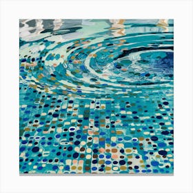 Cyan Oasis Bright Blue Swimming Pool Canvas Print