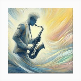 Saxophone Player Canvas Print