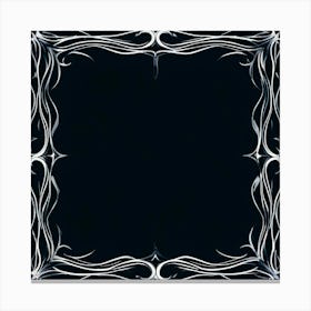 Vector Border Outline Design Decoration Decor Ornament Structure Framework Pattern Style (5) Canvas Print