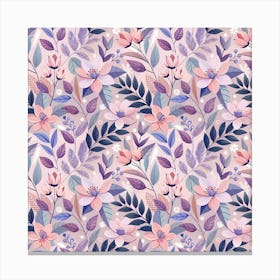 Nature Flowers Pattern Bloom Seamless Background Texture Floral Background Spring Canvas Print