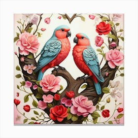 Lovebirds 1 Canvas Print