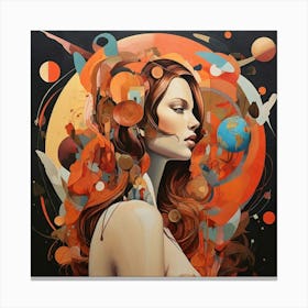 Female World Art Print Canvas Print