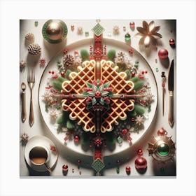 Christmas Waffles Canvas Print