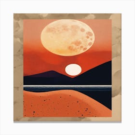 Full Moon In The Desert Canvas Print