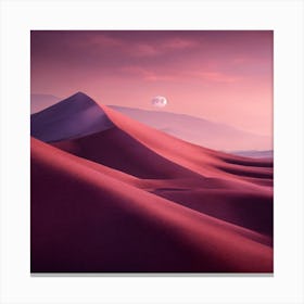 Muted Tones Of Dusty Pink And Dark Purple (3) Canvas Print