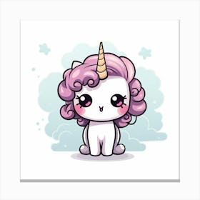 Cute Unicorn 641 Canvas Print