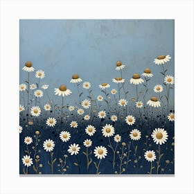 Wild Flowers Field Fairycore Painting 1 Canvas Print