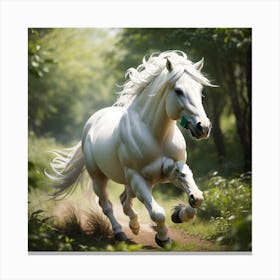 Beautiful White Horse 1 Canvas Print