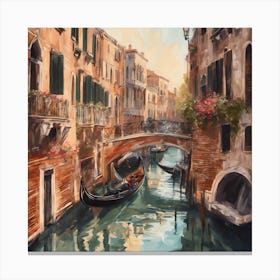 183016 Beautiful Venice Canals With Gondolas And Bridges, Xl 1024 V1 0 Canvas Print