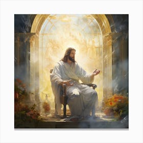 Jesus In The Window Canvas Print