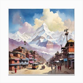 Nepali Village 1 Canvas Print