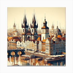 Prague Skyline Canvas Print