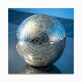 Silver Sphere Canvas Print