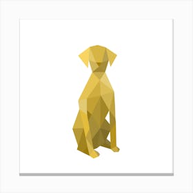 Yellow Mustard Geometric Dog Canvas Print