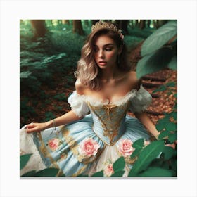 Princess In The Forest Canvas Print