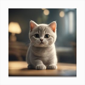 British Shorthair Kitten 6 Canvas Print