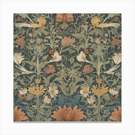 William Morris inspired wallpaper design Canvas Print