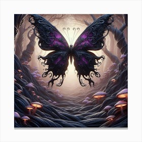 Butterfly In The Forest 42 Canvas Print