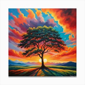 Sunset Tree 1 Canvas Print