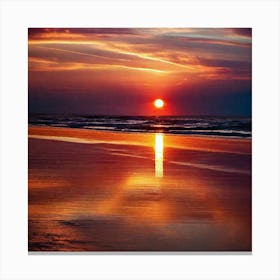 Sunset On The Beach 467 Canvas Print