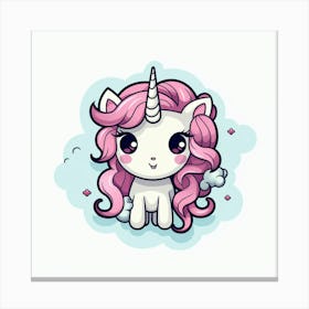 Cute Unicorn 702 Canvas Print