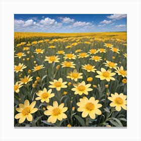 Yellow Daisy Field Canvas Print