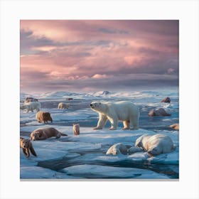 Polar Bears Canvas Print