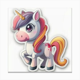 Unicorn Sticker 28 Canvas Print