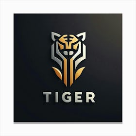 Tiger Logo Design Canvas Print