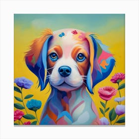 Flower Dog 1 Canvas Print