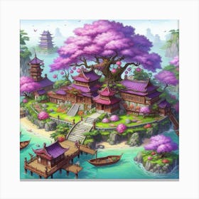 Chinese Village Canvas Print